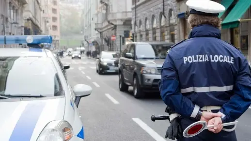 La polizia locale a Trieste