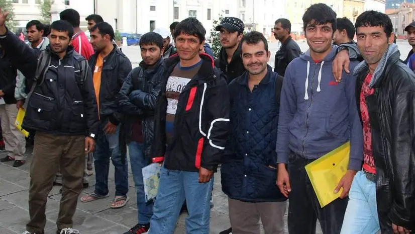 Un gruppo di profughi nella nostra regione (foto di archivio)
