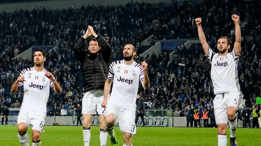 22.02.17, Porto, Estadio do Dragao, Champions League, ottavi di finale, PORTO-JUVENTUS - nella foto: ESULTANZA FINALE JUVENTUS