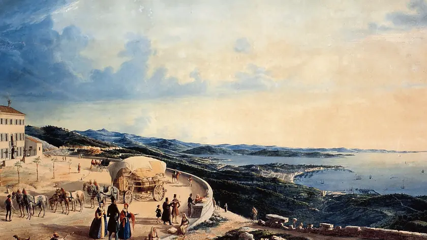 Giuseppe Rieger, “Veduta di Trieste dal monte d'Opchina” (Musei Civici di Storia e Arte)