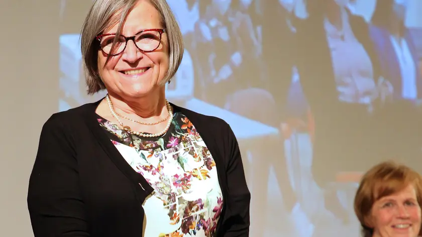 Mariangela Bodrati durante le premiazioni al Magazzino 26. A. Lasorte