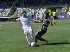 Umberto Germano impegnato in un'azione durante la partita Fotoservizio di Andrea Lasorte