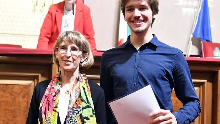 Foto BRUNI 20.10.2018 Olimpiadi delle scienza: premiazioni-il plurivincente Fonda