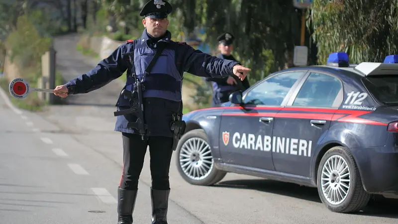 Un posto di blocco dei carabinieri