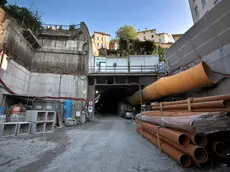 L'area del cantiere di via del Teatro Romano