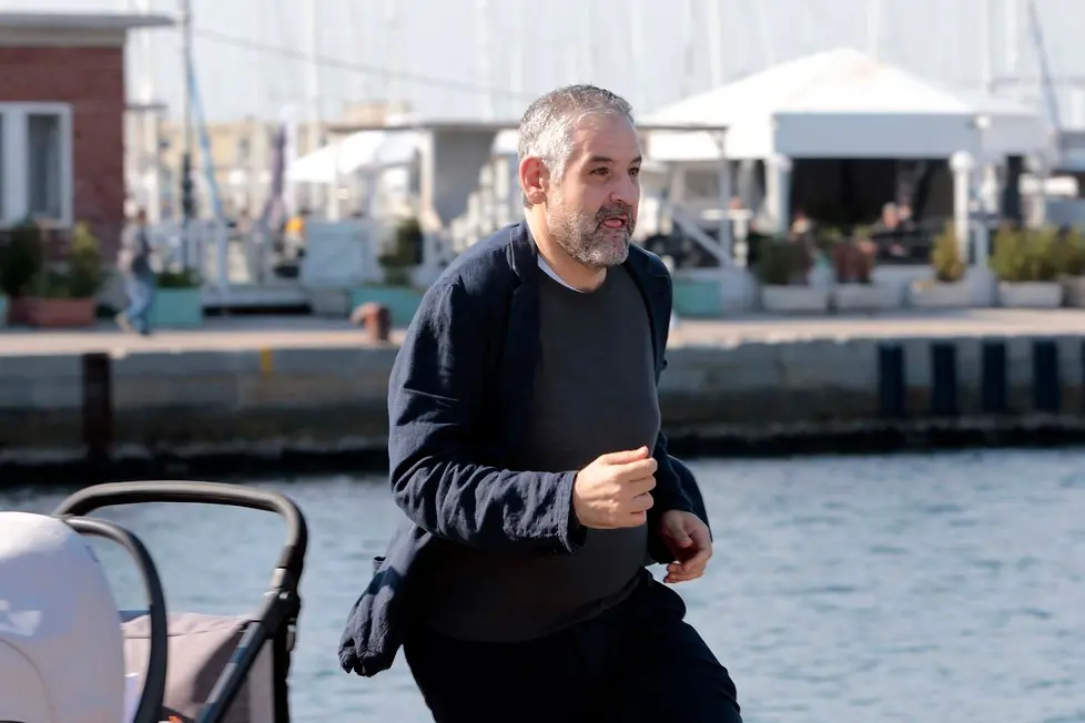 Silvano Trieste 2018-10-20 La porta Rossa 2, le ultime riprese, con Gabriella Pession e Fortunato Cerlino (Gomorra)