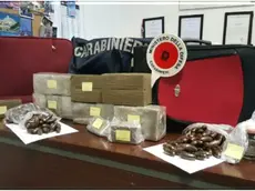 La droga sequestrata dai carabinieri