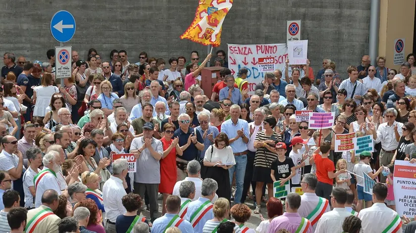 Palmanova 15 Giugno 2019. Protesta per l'ospedale. © Foto Petrussi