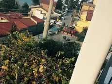 L'ambulanza in strada del Friuli (foto della lettrice Elisa Martini)