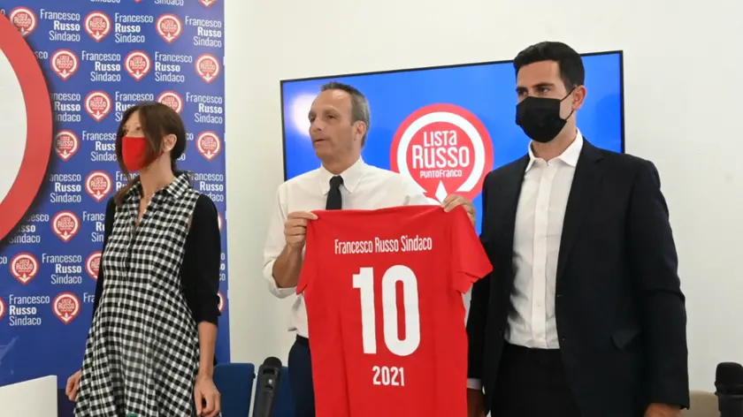 Russo assieme a Krasovec-Lucas e Cassio (foto di Francesco Bruni)