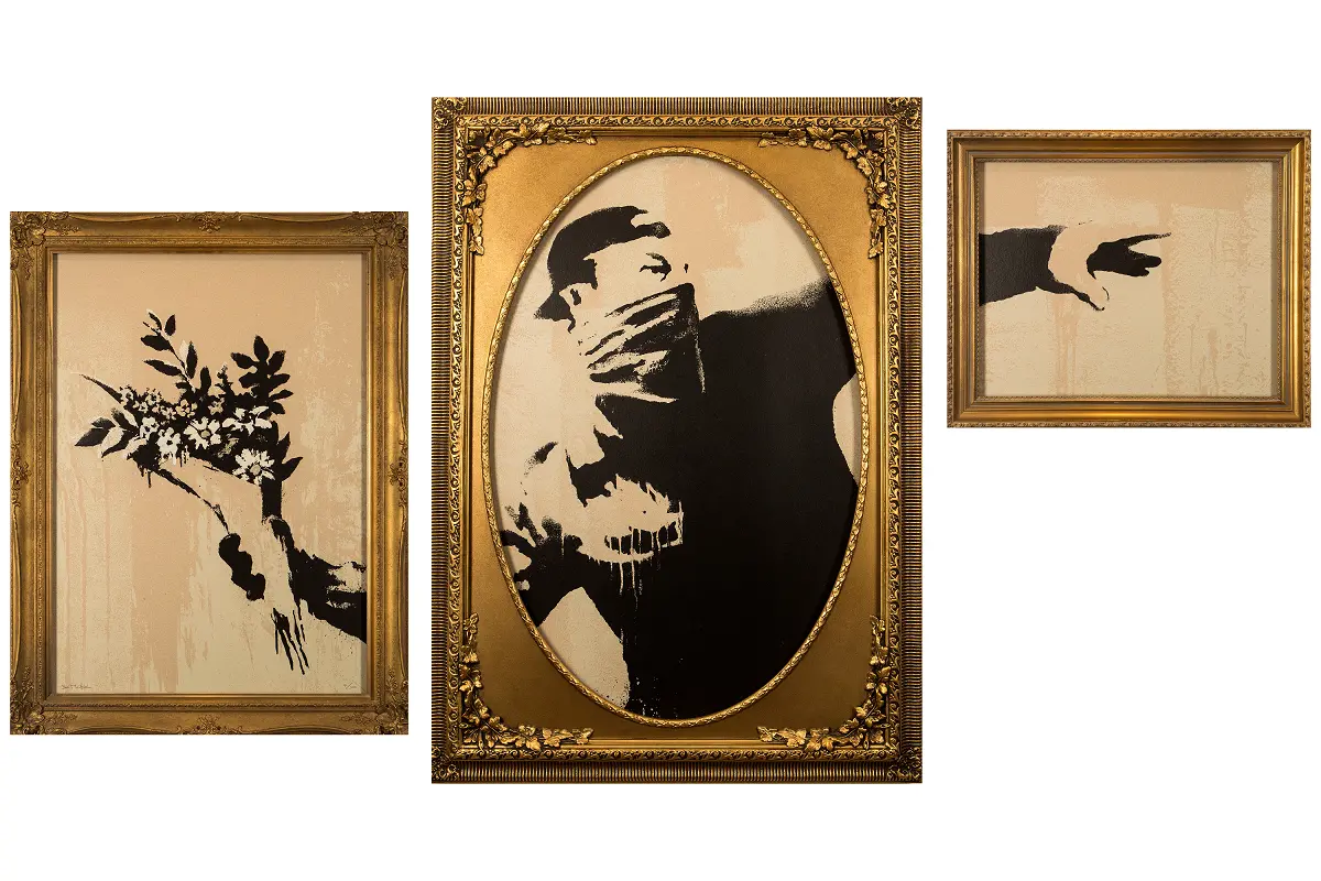 A Trieste il Salone degli Incanti, in Riva Nazario 1, si prepara ad accogliere una mostra non autorizzata di Banksy, “The Great Communicator (Unauthorized exhibition)”, che sarà visitabile dal 25 novembre al 10 aprile 2023. La mostra, curata da Gianni Mercurio, raccoglie una sessantina di opere, tra illustrazioni, video e oggetti dell'artista, la cui identità rimane sconosciuta. Ecco una carrellata delle sue opere