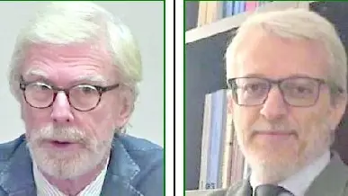 Leopoldo Coen, docente di diritto amministrativo e pubblico all’ateneo di Udine, Gian Paolo Dolso direttore del dipartimento di scienze giuridiche Units