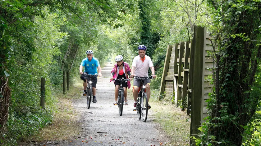 La nuova pista ciclabile (Foto Bonaventura)