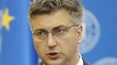 epa06746206 Croatian Prime Minister Andrej Plenkovic, and his Romanian counterpart Viorica Dancila (not pictured), speaks during a common statement that concluded their official meeting at Victoria Palace in Bucharest, Romania, 18 May 2018. Plenkovic is on a one-day official visit to Romania. EPA/ROBERT GHEMENT