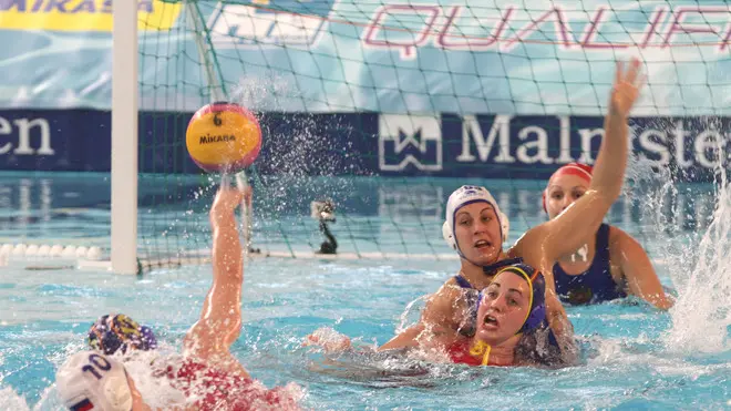 Lasorte Trieste 18/04/12 - Piscina Bianchi, Pallanuoto Femm., Torneo Qualif. Olimpiadi 2012, Russia bianco Spagna blu