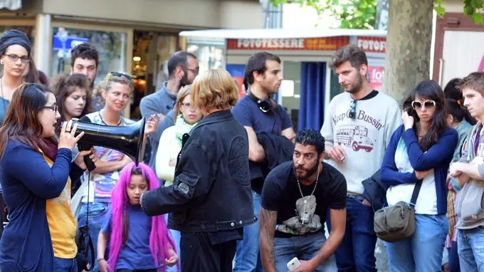 Foto Bruni 31.05.14 Piazza Garibaldi:centri sociali manifestano