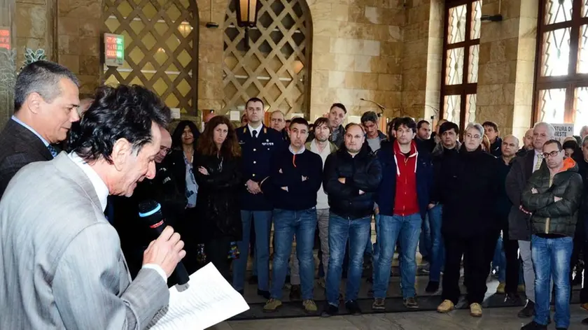 Il saluto di commiato di Giuseppe Padulano (foto Bruni)