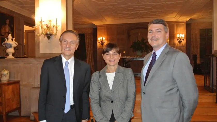 Claudio Bisogniero, Ambasciatore d'Italia a Washington, la governatrice Fvg Debora Serracchiani e Scott Higgins del Dipartimento di Stato Usa