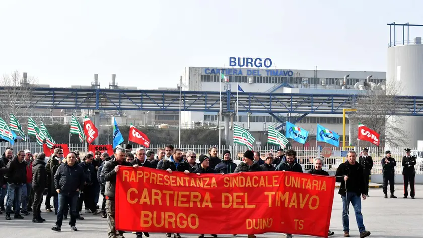 Foto BRUNI 20.02.2019 Operai della Burgo in corteo