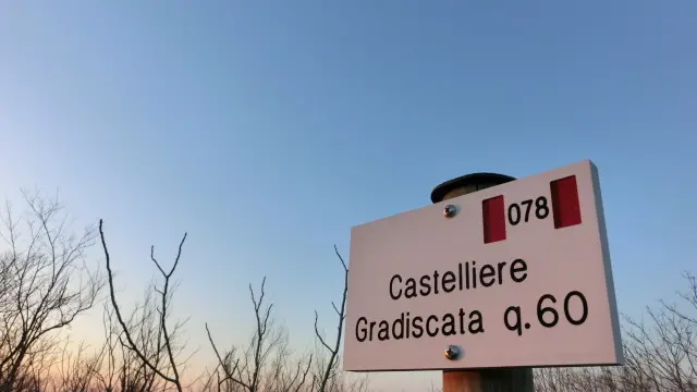 L'indicazione Cai del castelliere della Gradiscata