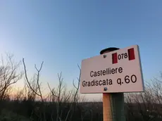 L'indicazione Cai del castelliere della Gradiscata