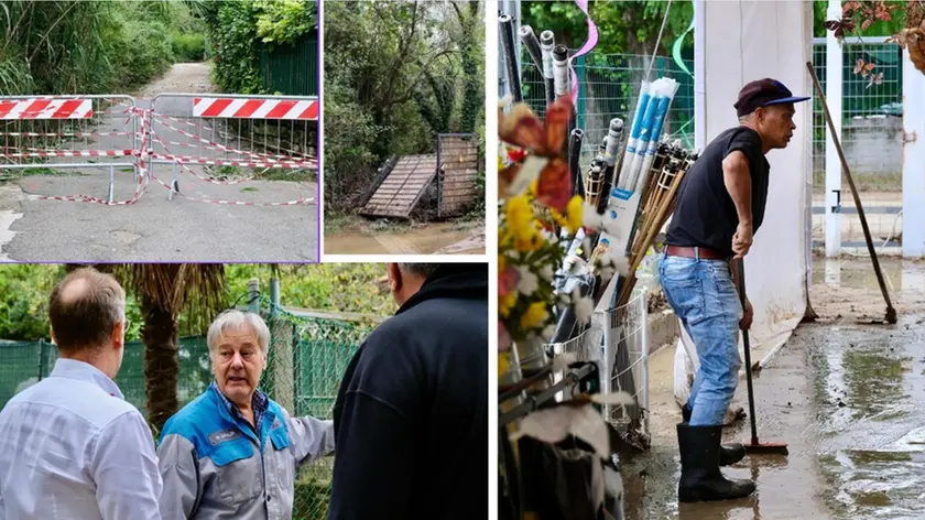 La situazione venerdì mattina a Muggia e Rabuiese, il giorno dopo i grandi allagamenti. Fotoservizio di Massimo Silvano