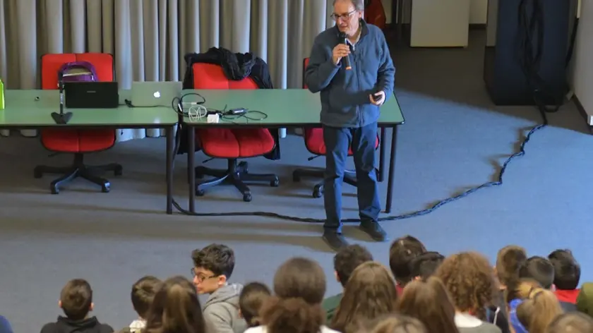 Filippo Giorgi alla scuola Addobbati. Foto Bruni.