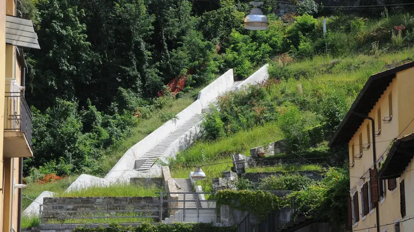 Il cantiere dell'ascensore al Castello