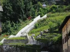 Il cantiere dell'ascensore al Castello