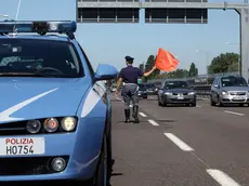 Un controllo della polizia stradale