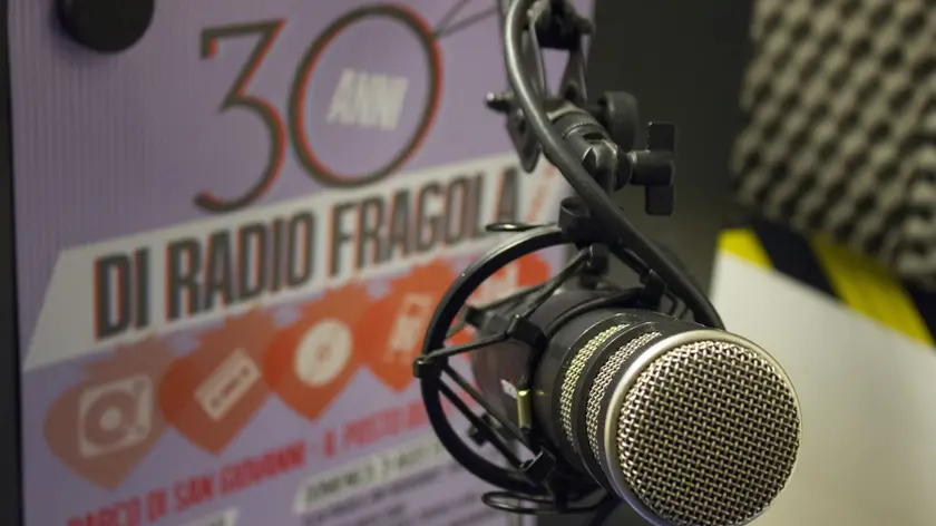 Uno dei microfoni di Radio Fragola