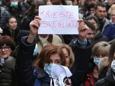 La protesta di fine gennaio contro la Ferriera di Servola