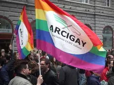 Lasorte Trieste 09/04/16 - Piazza S.Giovanni, Manifestazione contro Omofobia, Baci