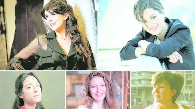 In alto, da sinistra: Stefania Andreoli (foto C. Pasqualini) e Silvia Bencivelli. Sotto, da sinistra: Claudia Durastanti (foto L. Poli), Barbara Gallavotti e Olivia Laing (foto S. Davidson)