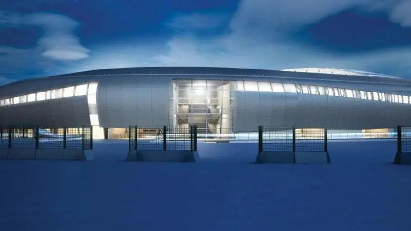 Il rendering del nuovo stadio Friuli di Udine, in una immagine del 12 maggio 2013..ANSA/UFFICIO STAMPA UDINESE CALCIO.+++EDITORIAL USE ONLY - NO SALES+++