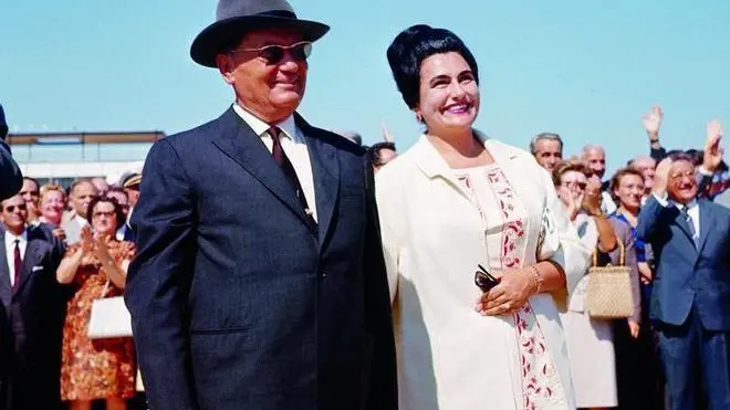 August 1963 --- Marshal Tito and His Wife --- Image by © Bettmann/CORBIS