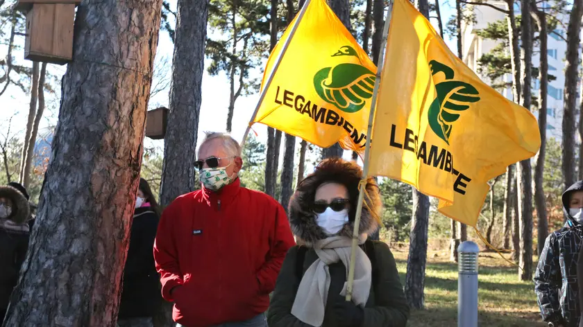 Lasorte Trieste 21/01/22 - Pineta di Cattinara, Protesta contro taglio alberi