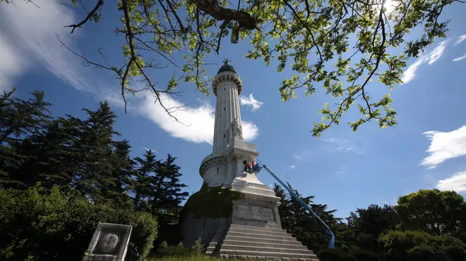 Lasorte Trieste 17/04/14 - Faro della Vittoria, Lavori Manutenzione Ancora Audace e Catena