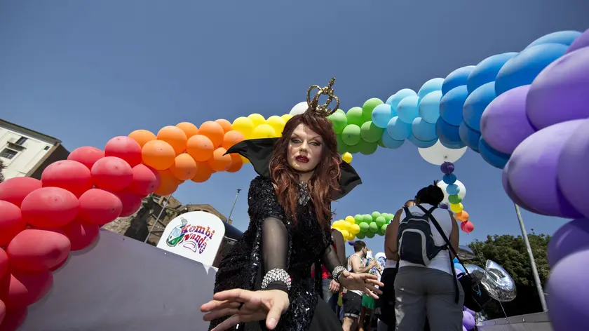 Un momento del Gay Pride.ANSA/MASSIMO PERCOSSI