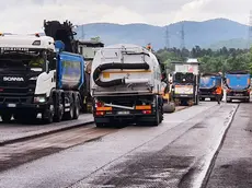 I lavori in corso sul raccordo autostradale 13 di Trieste