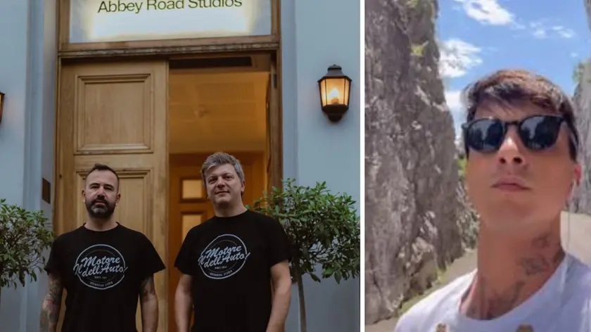 Da sinistra, i musicisti Ricky Carioti e Andrea Rigonat. A destra Ultimo in Costiera in una foto tratta da Ig