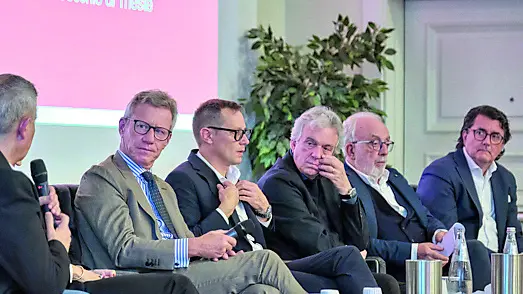 Il panel con Davide Albertini Petroni, Piero Corradin, Marco Piva, Luciano Parenti, Giansilvio Contarin