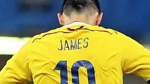 epa04288338 Colombia's James Rodriguez celebrates his 0-1 opening goal during the FIFA World Cup 2014 round of 16 match between Colombia and Uruguay at the Estadio do Maracana in Rio de Janeiro, Brazil, 28 June 2014. (RESTRICTIONS APPLY: Editorial Use Only, not used in association with any commercial entity - Images must not be used in any form of alert service or push service of any kind including via mobile alert services, downloads to mobile devices or MMS messaging - Images must appear as still images and must not emulate match action video footage - No alteration is made to, and no text or image is superimposed over, any published image which: (a) intentionally obscures or removes a sponsor identification image; or (b) adds or overlays the commercial identification of any third party which is not officially associated with the FIFA World Cup) EPA/ANTONIO LACERDA EDITORIAL USE ONLY