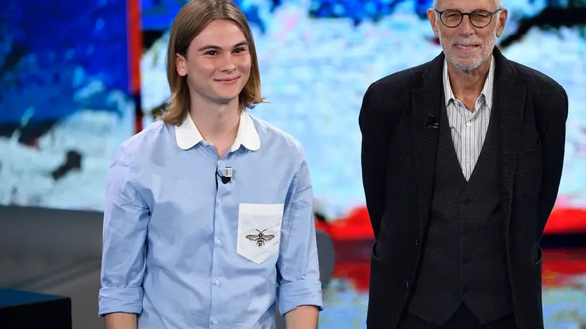 20/10/2019, Milano, trasmissione televisiva Che tempo che fa. Nella foto Giulio Pranno e Gabriele Salvatores