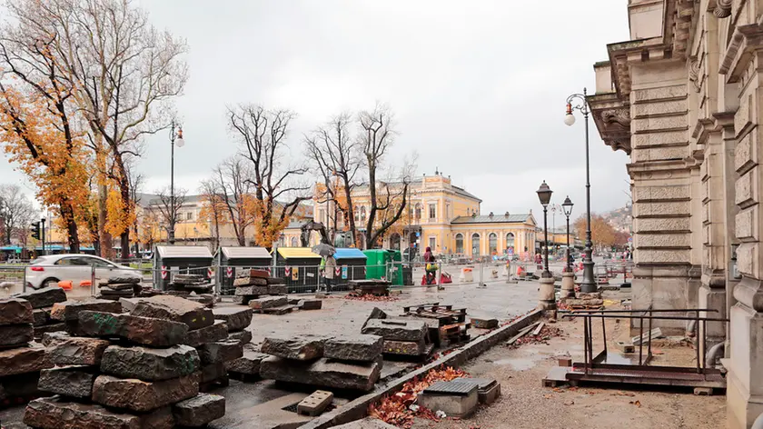 Silvano Trieste 2019-12-21 I lavori in Piazza Liberta'