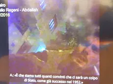 Un frame del video di Regeni del 2016 mostrato in aula durante il processo ANSA