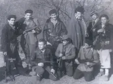 Il gruppo dei Diavoli Rossi in una foto d'epoca