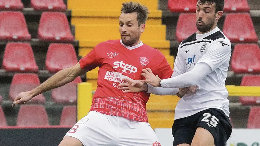 Federico Maracchi in azione nel corso della partita vinta dalla Triestina sul Cesena