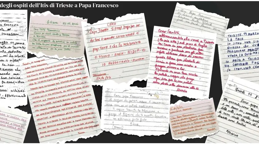 Le lettere degli ospiti dell'Itis di Trieste a Papa Francesco