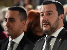 I vicepremier Luigi Di Maio e Matteo Salvini al Quirinale durante la cerimonia dedicata al giorno della memoria, "Le donne della Shoah", Roma, 24 gennaio 2019. ANSA/ALESSANDRO DI MEO